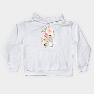 Best mom ever watercolor florals Kids Hoodie